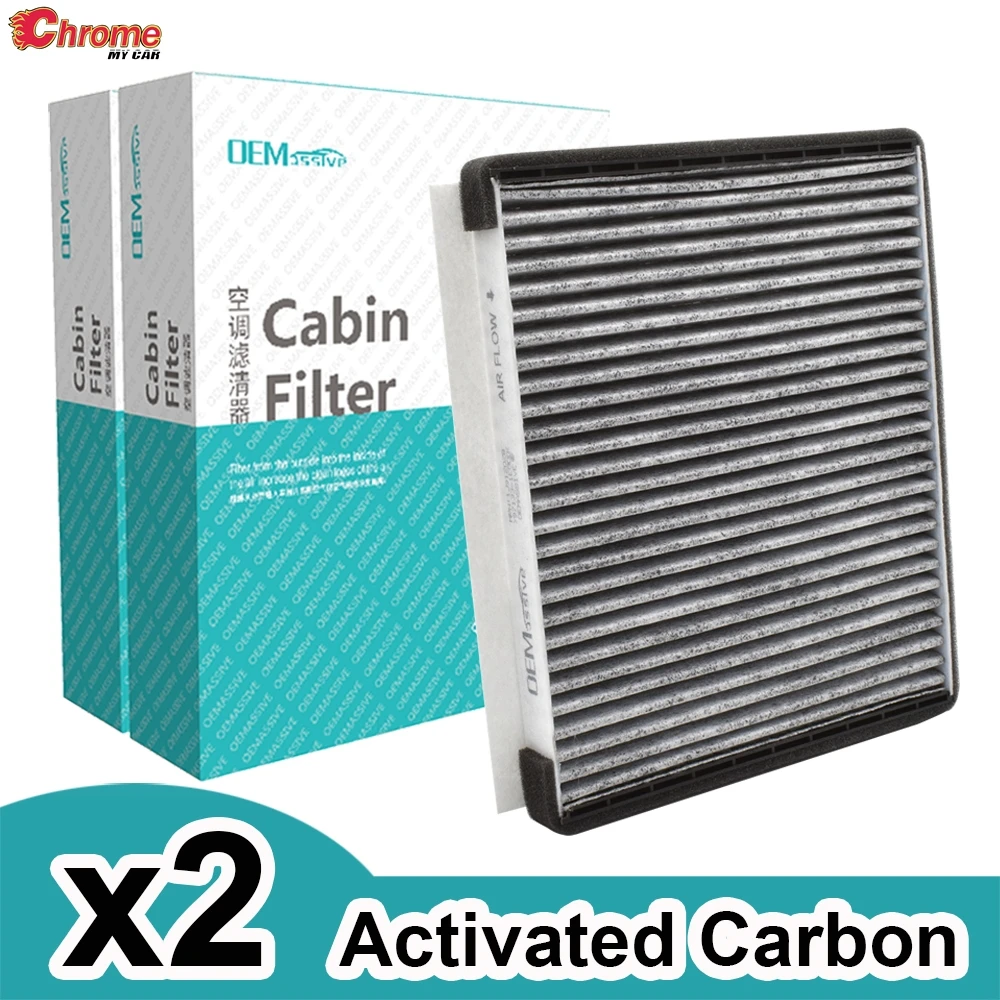 2x Car Pollen Cabin Air Conditioning Filter Activated Carbon 97133-1E000 For Hyundai Accent i30 Kia Carens Cee'd 2013 2014 2015