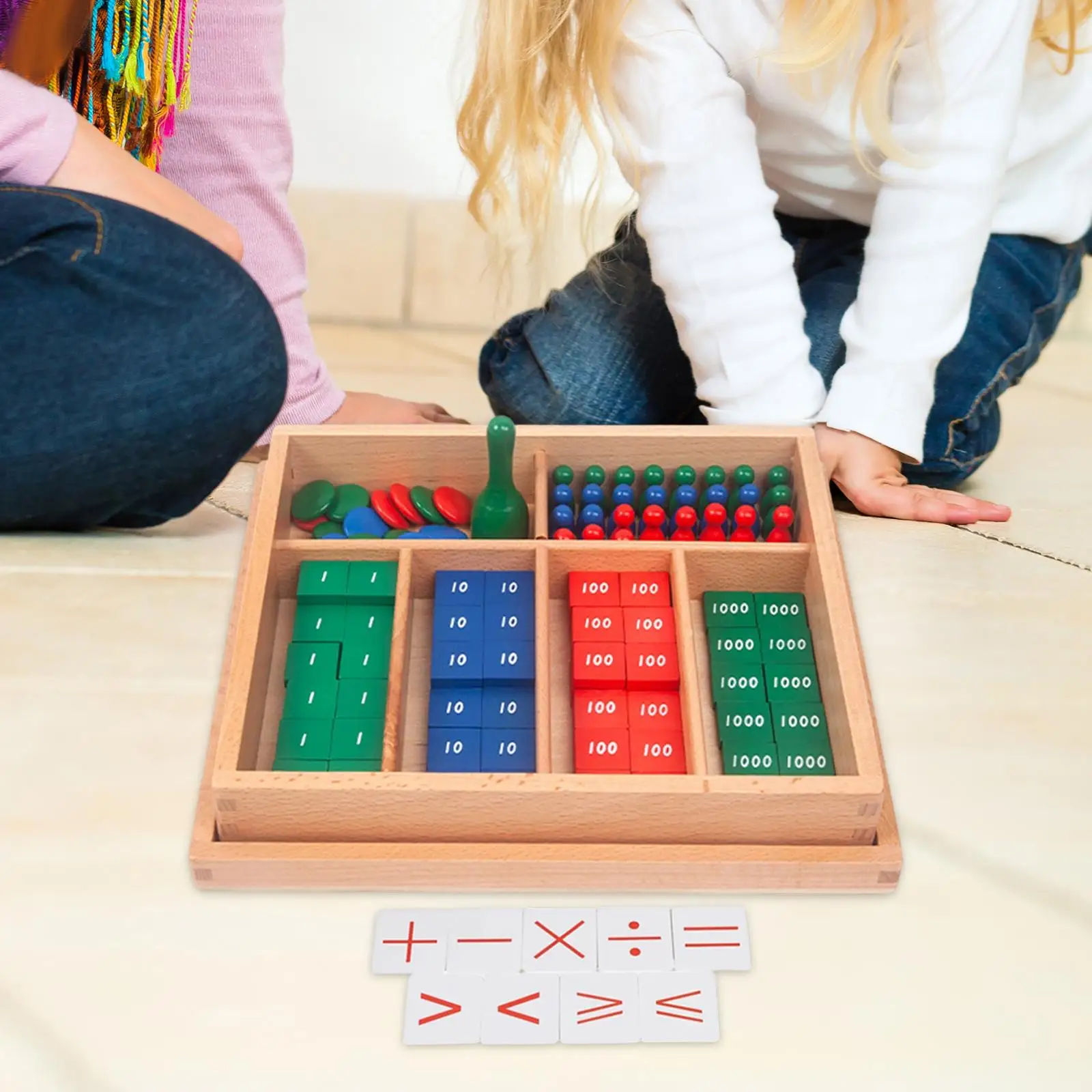 子供向け木製算数スタンプゲーム、就学前学習玩具、早期発達算数ゲーム、教室用