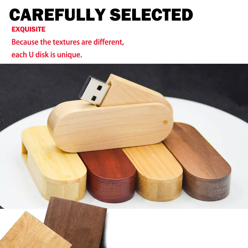 10/20pcs/lot High Speed Maple Wood USB 2.0 Flash Drive Pendrive 64gb 32gb 16gb 8gb Top Quality for Photography Gifts(free Logo)