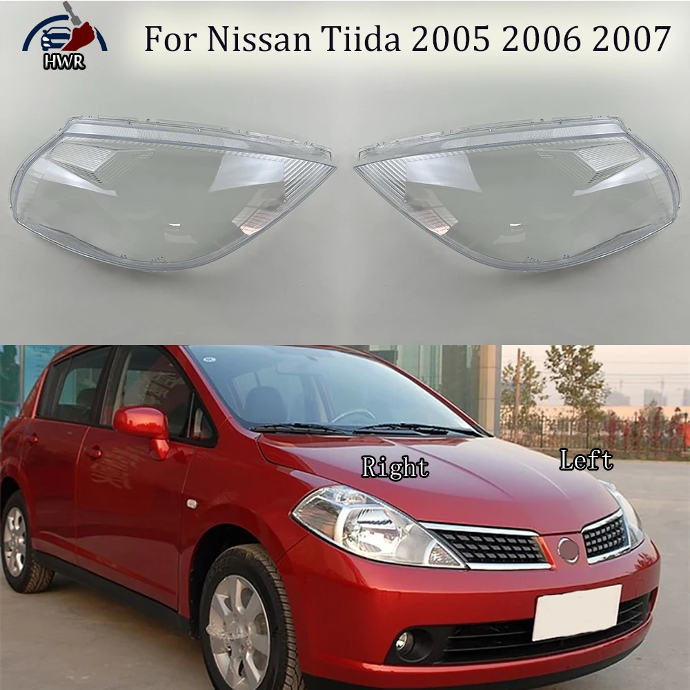 

Car Accessories Headlight Lens Cover Headlamp Shell Lampshade Transparent Mask Plexiglass For Nissan Tiida 2005 2006 2007