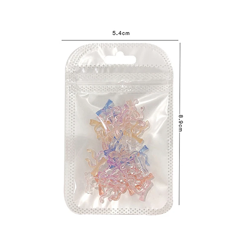 30 قطعة لامعة الجليد الشريط الشفاف مسمار السحر ربطة القوس فيونكة راتنج مسطح ثلاثية الأبعاد مسمار الفن الديكور أجزاء اكسسوارات لوازم DIY بها بنفسك #6