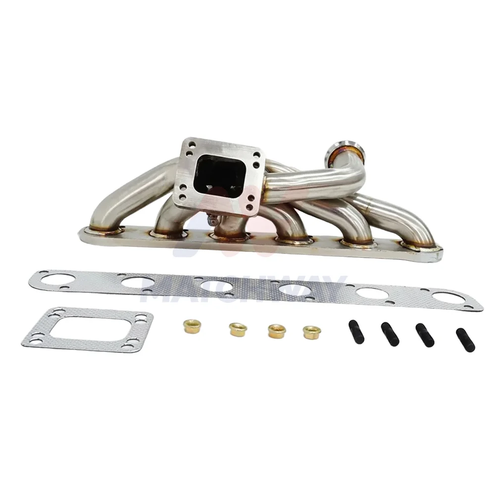 New Racing 3MM Thickness OD 42mm Brushed T3/T4 Top Mount Turbo Manifold 304 Stainless Steel TIG Welded 3-Year Warranty for