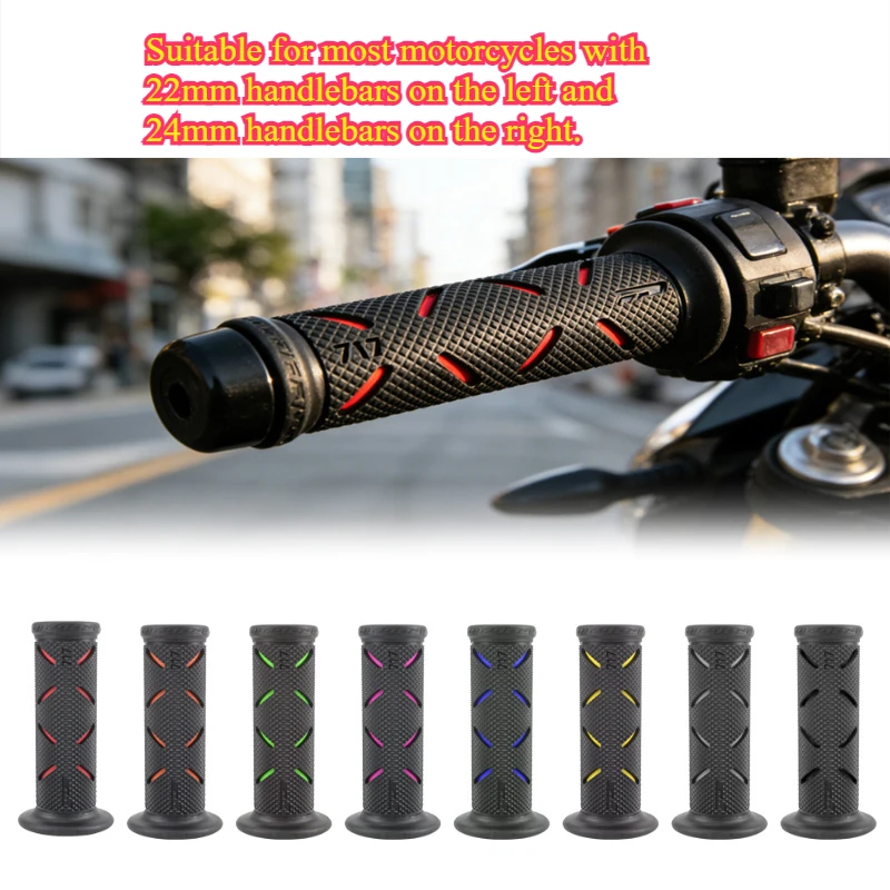 

Motorcycle handlebar cover off-road bike universal modified handle rubber handle cover Left 22, right handle 24