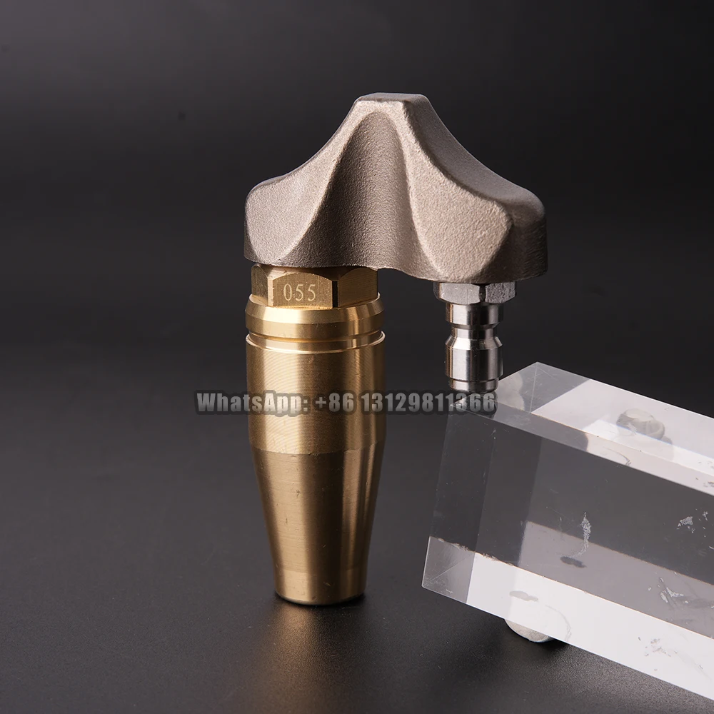 

Brass Reverse Turbo Jetter Nozzle, Sewer Jetting Turbo Nozzle for High Pressure Washer, 1/4″.