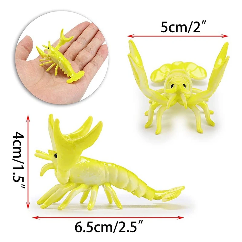 Portalápices con forma de langosta, estante de almacenamiento con soporte de langosta para levantamiento de pesas, color amarillo, ideal para regalo y papelería