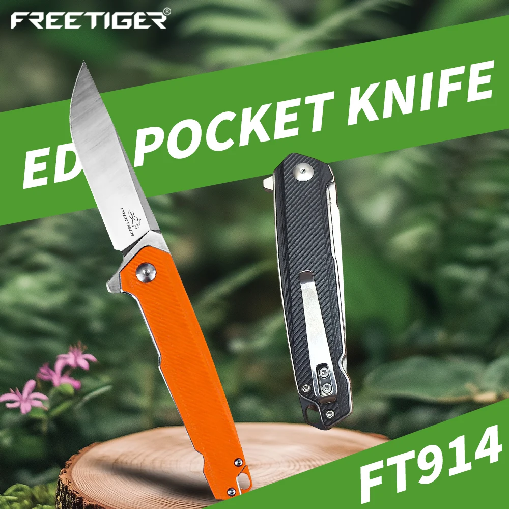 

FREETIGER FT915 Складной нож D2 Лезвие G10 Ручка Охота Кемпинг Рыболовный нож Резак EDC Карманные ножи Мужской подарок
