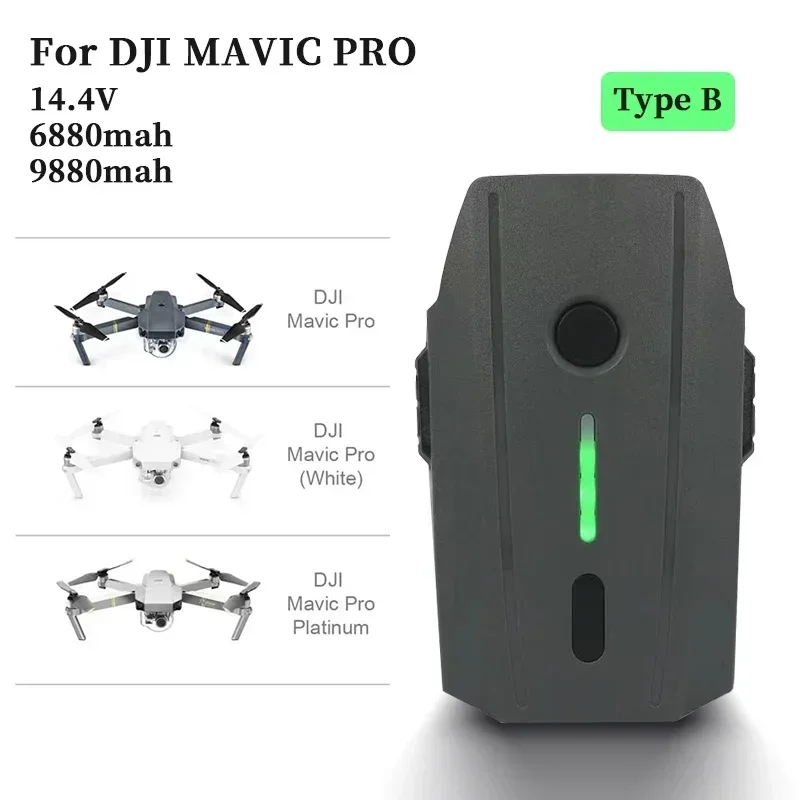 

100% Brand New High-capacity for DJI Mavic Pro / Platinum /White Intelligent Flight LiPo 3S Battery 14.4V 9880mAh