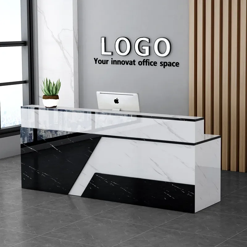 Luxury Office Reception Desk Display Salon Reception Desk Modern Beauty Nordic Trendy Decoration Bancone Commercial Furniture