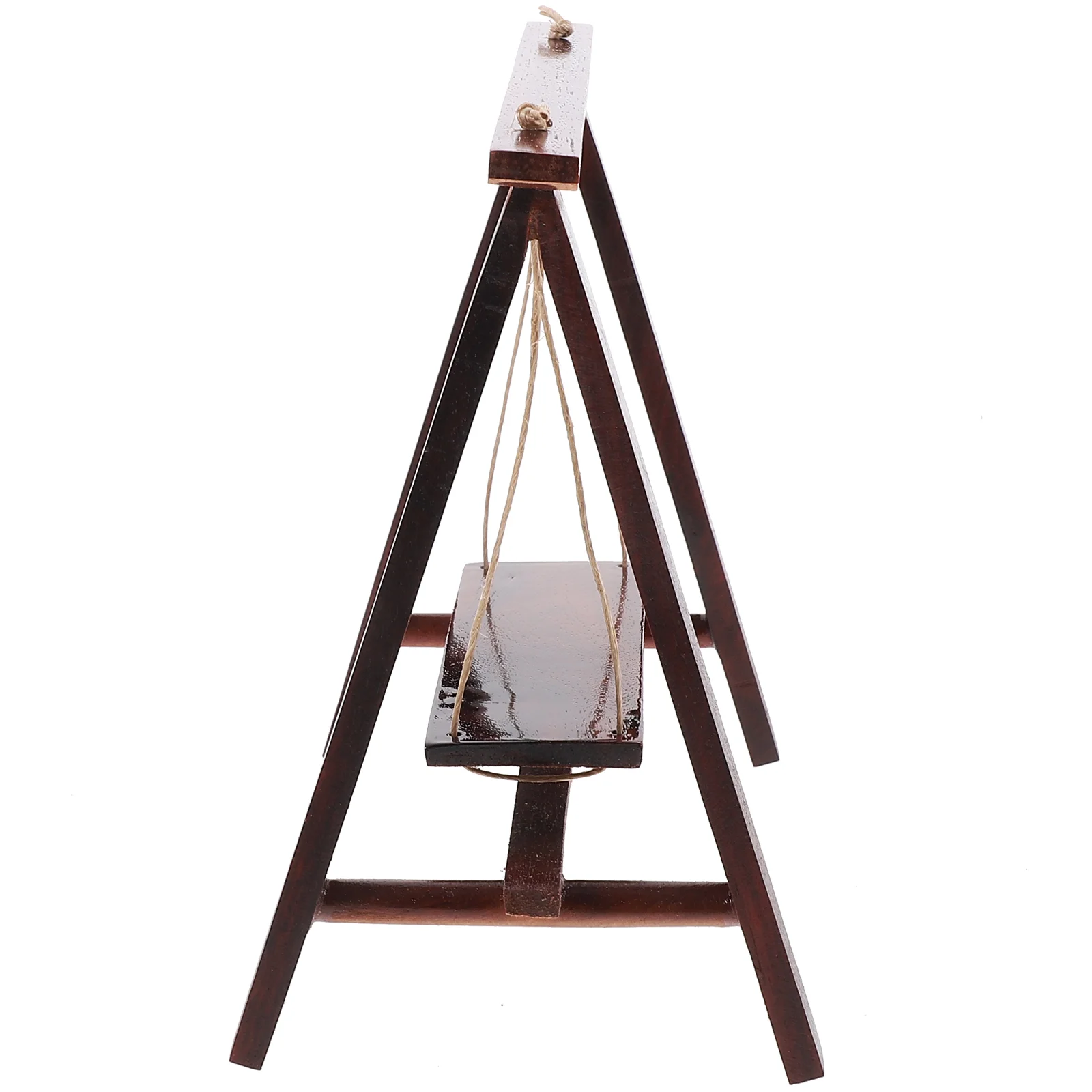 Mini Toys Miniature Swing Model Decoration Porch House Accessories Exquisite Tiny Wooden Statue Ornament