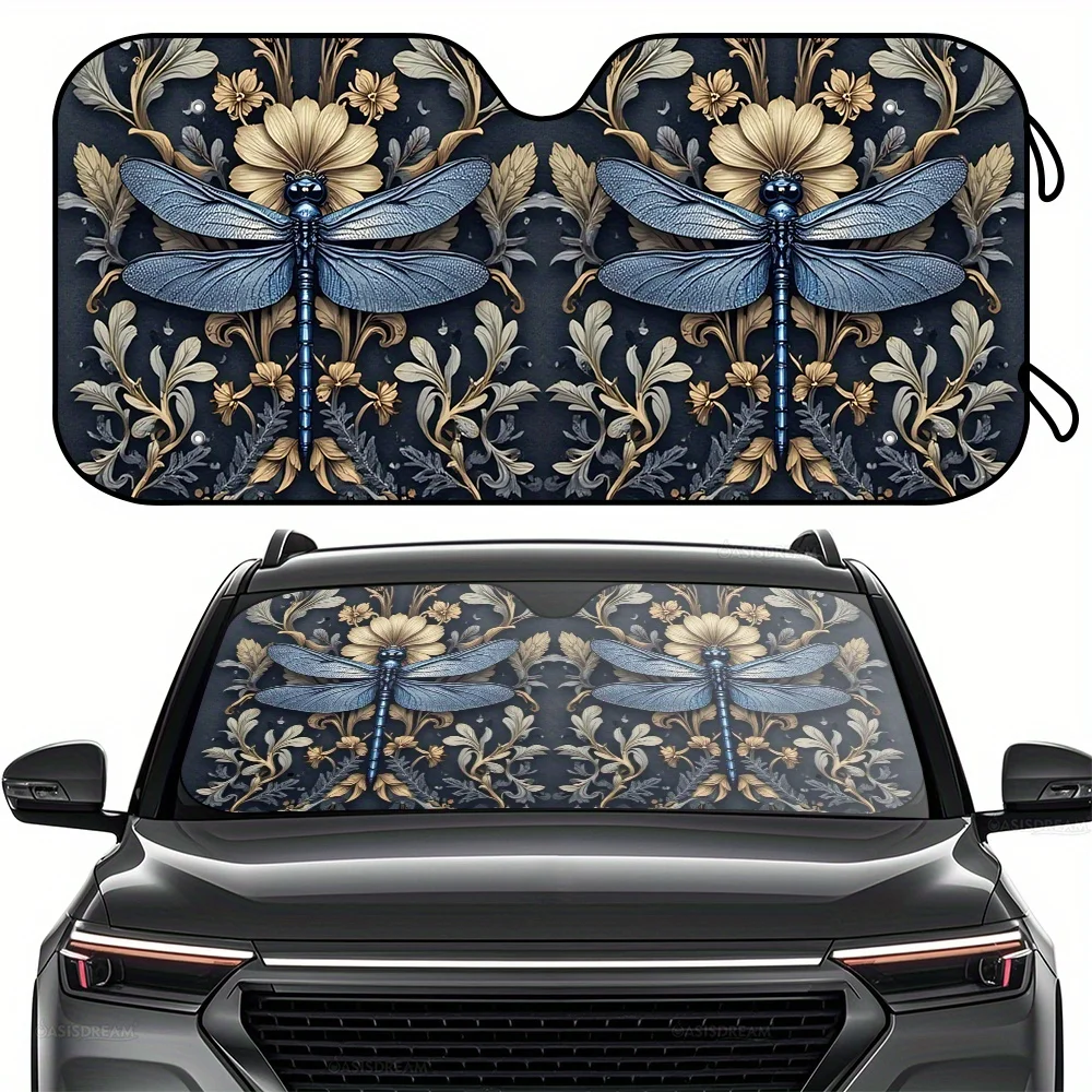 

1 шт. Солнцезащитный козырек для лобового стекла ADIFFLY Dragonfly для автофургонов, внедорожников, грузовиков - 144,78 см X 69,85 см, вредные УФ-защитные чехлы 4 бесплатно, Coole