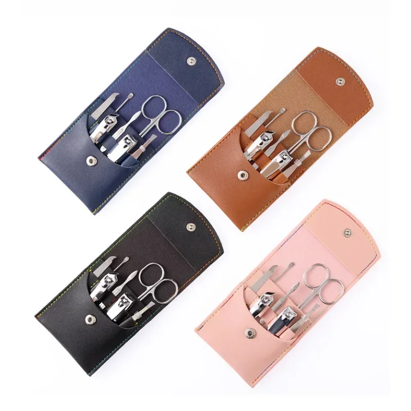 เครื่องมือตัดเล็บแต่งเล็บแบบพกพา, ชุด 7 ชิ้น, เครื่องตัดเล็บมืออาชีพ, กรรไกรตัดเล็บเท้า, ตะขออินทรีสแตนเลส