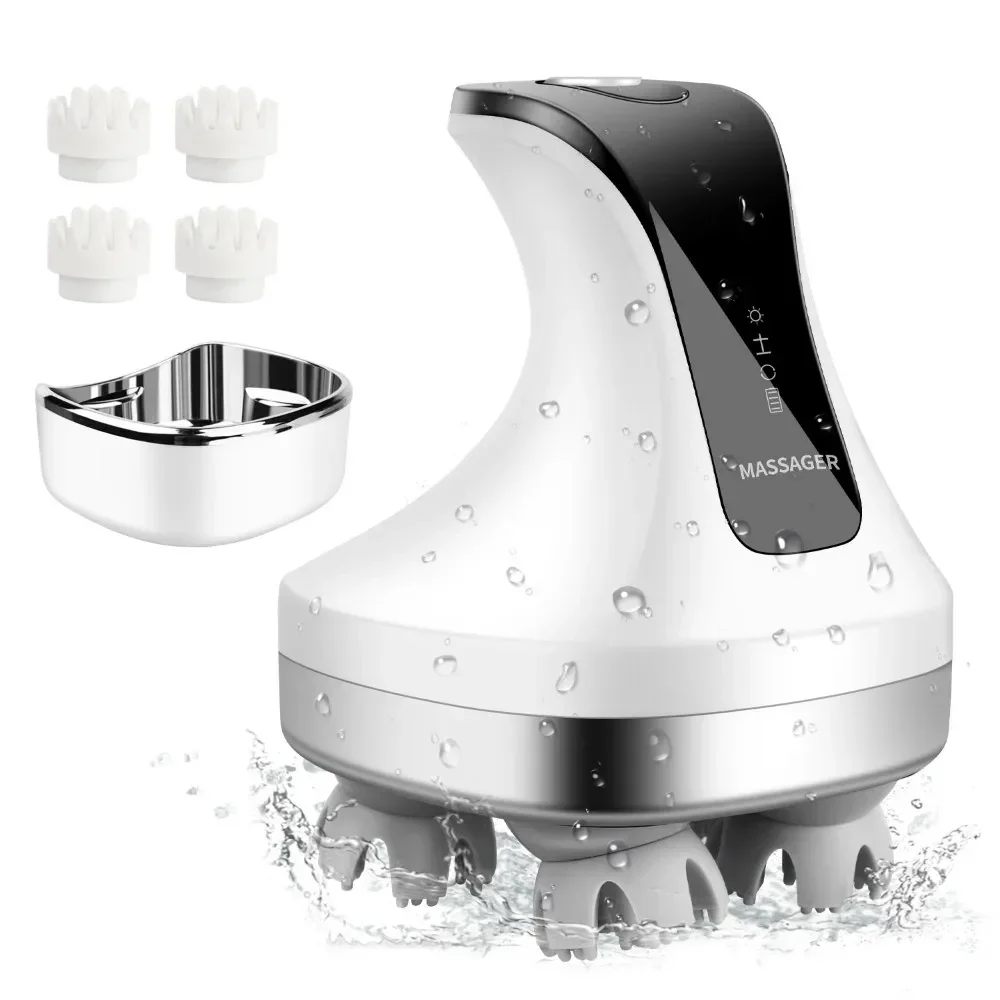 

New 4D Electric Head Massager Wireless Scalp to Promote Hair Growth Massage Waterproof Body Neck Deep Tissue Massage