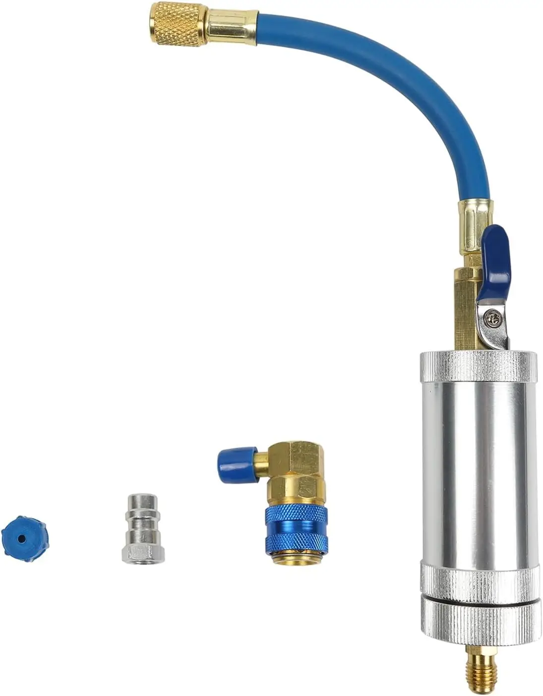 

AC Oil Injector Tool R134A Compressor Oil Dye Injector with Quick Coupler 2OZ for R12 R22 HVAC System