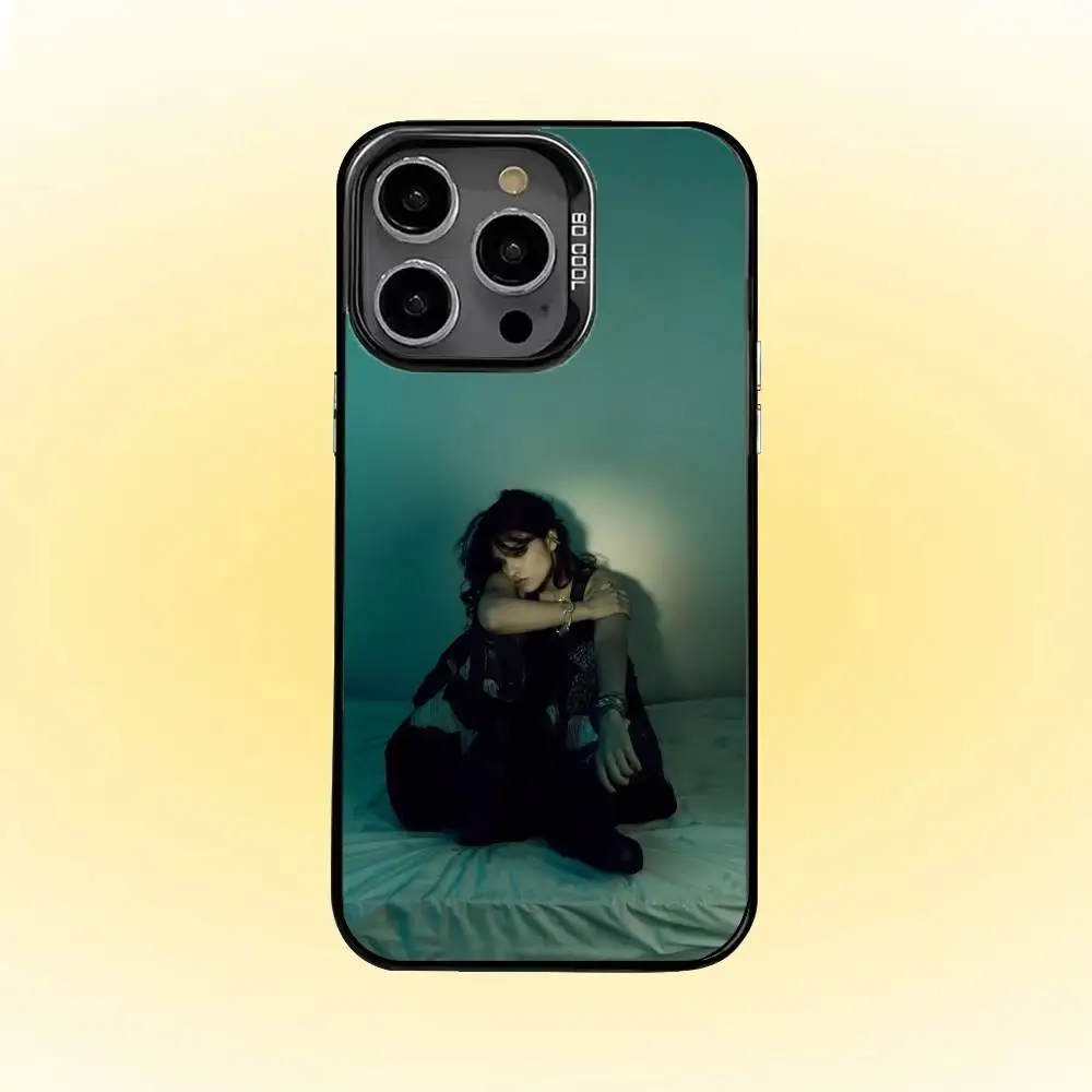 Funda de teléfono A-Ari Singer Abdul para iPhone 16,15,14,13,12,11,Pro,MAX gris mate silicona negra