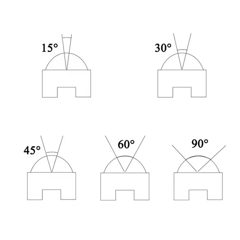 

10 шт. 13 мм светодиодные линзы 1 Вт 3 Вт 5 Вт, линзы высокой мощности 15 30 45 60 90 100 градусов PMMA с гладким лицом для инфракрасного монитора видеонаблюдения
