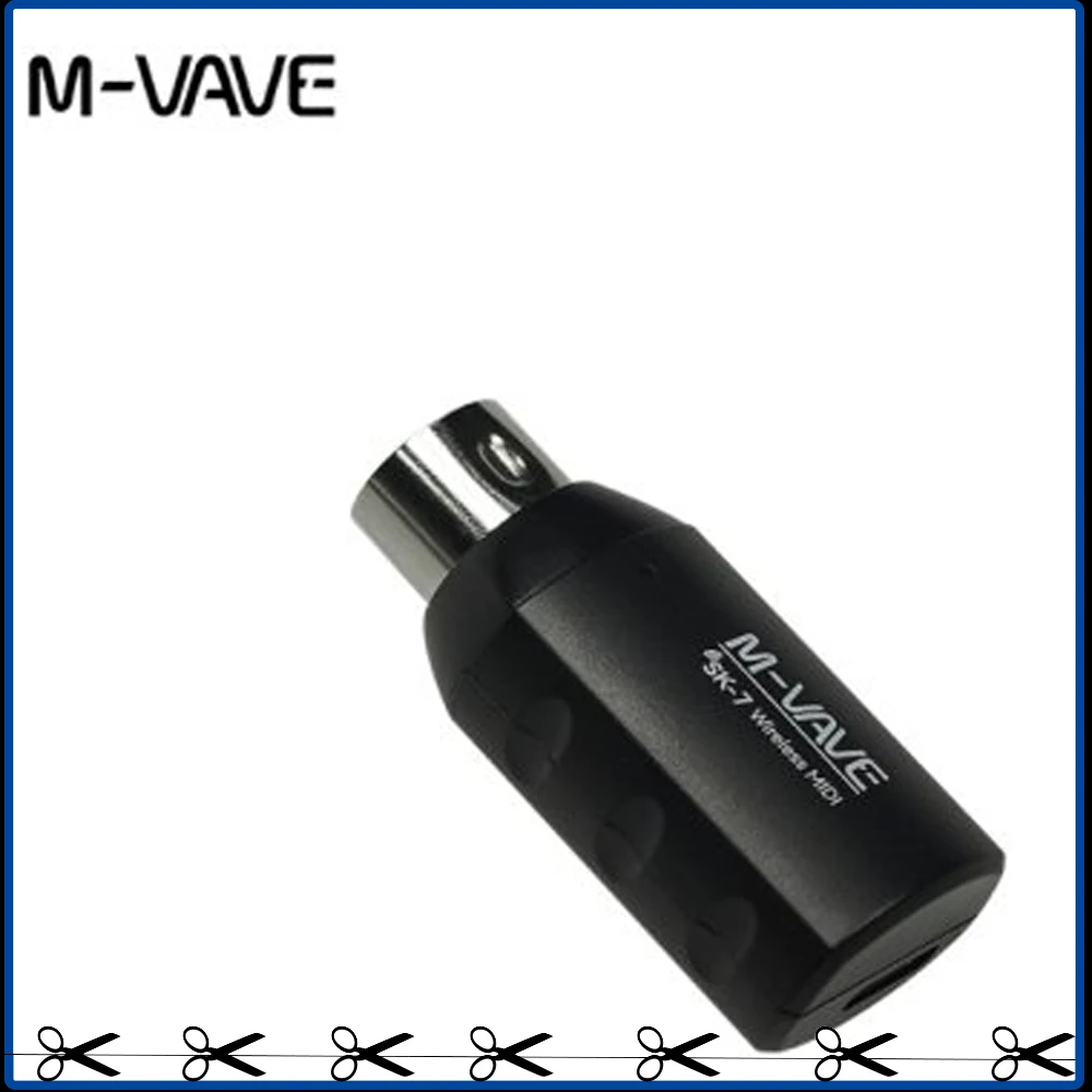 M-VAVE SK7 MIDI Adapter Wireless Midi Receiver Ultra-Low Latency Plug & Play USB-C Rechargeable Adapter Plug and Play Support