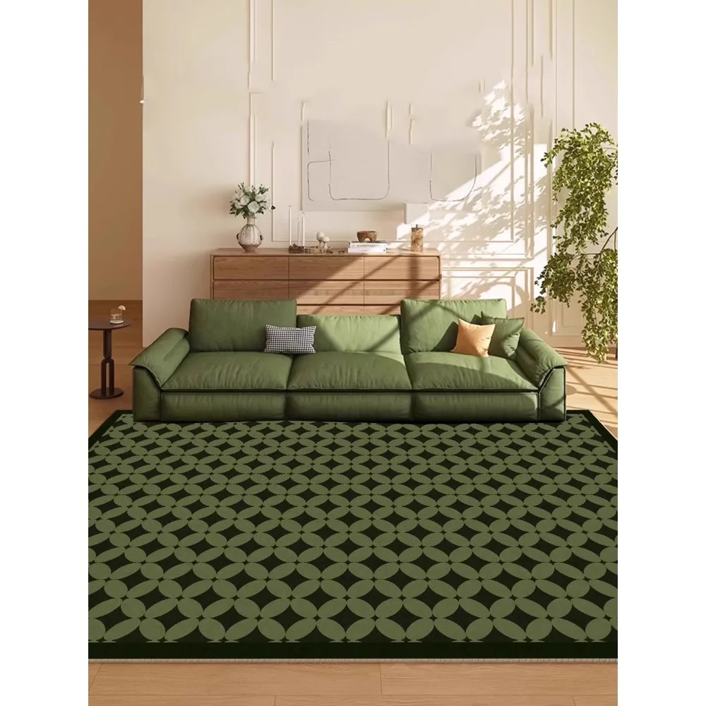 French antique carpet living room 2025 new leave-in wipeable coffee table floor mat