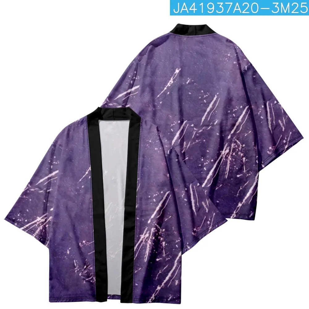 

Casual Women Blue Yukata Japanese Cardigan Haori Men Traditional Shirts Oversized Loose Kimono