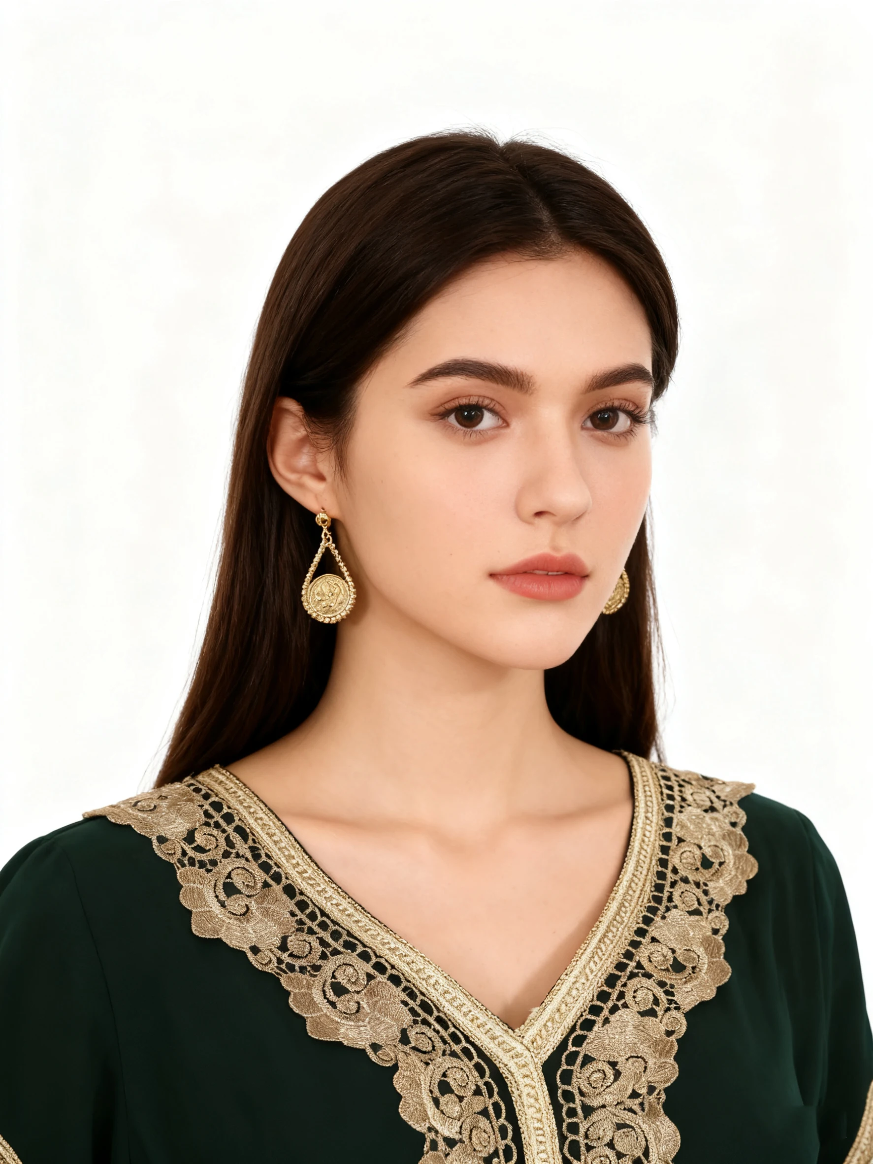 1 Pair Of Retro Fashion Women's Earrings - Carved Napoleon Portrait Women's Festival, Banquet & Daily Wear Jewelry
