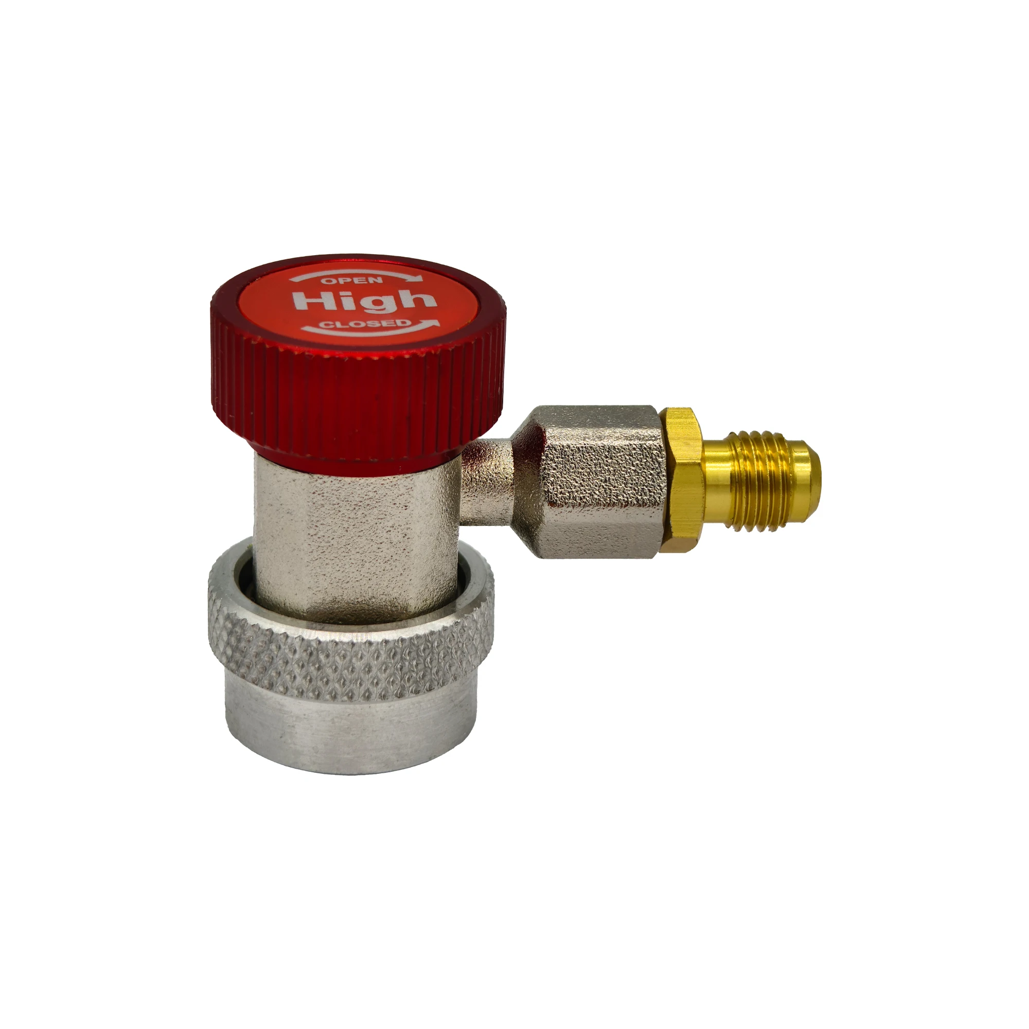 Freon R134a Zylinderadapter Gasinjektor Einstellbarer Niederspannungsanschluss Schnellverschluss-Schlauchadapter Klimaanlagen-Installation