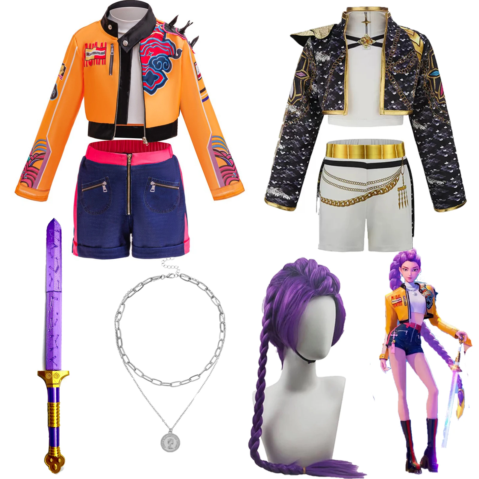 

K-pop Cosplay Costumes Rumi Kpop Singer Dress Up for Kids KPop Party