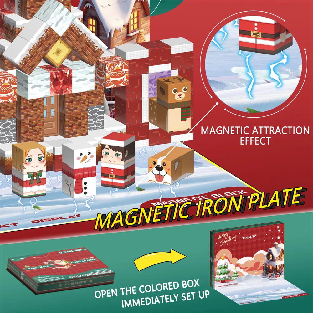 クリスマスおもちゃ-ジンジャーブレッドマン磁気ブロック+エルクビルディングブロック+クリスマスツリーモデル |   ライトストリップ |   クリスマスイブの子供向けギフト
