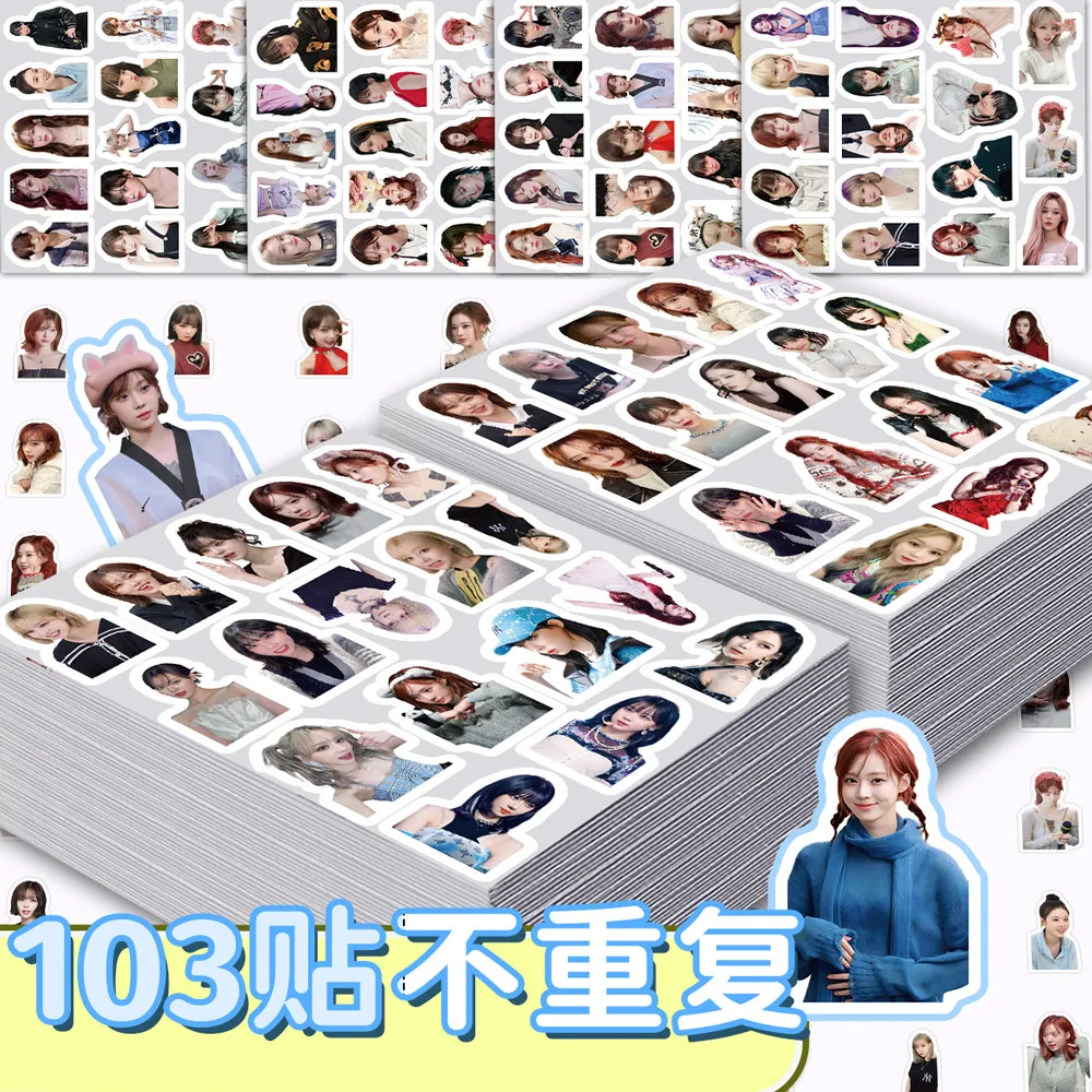 مجموعة ملصقات شتوية (aespa) مكونة من 103 قطع - ديكور K-pop Idol للهاتف والكمبيوتر المحمول ومجموعة MYs