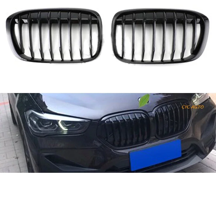 

F48 Single trip Gloss black grille with ABS For BMW F48 modified front grille 2016 2017 2018