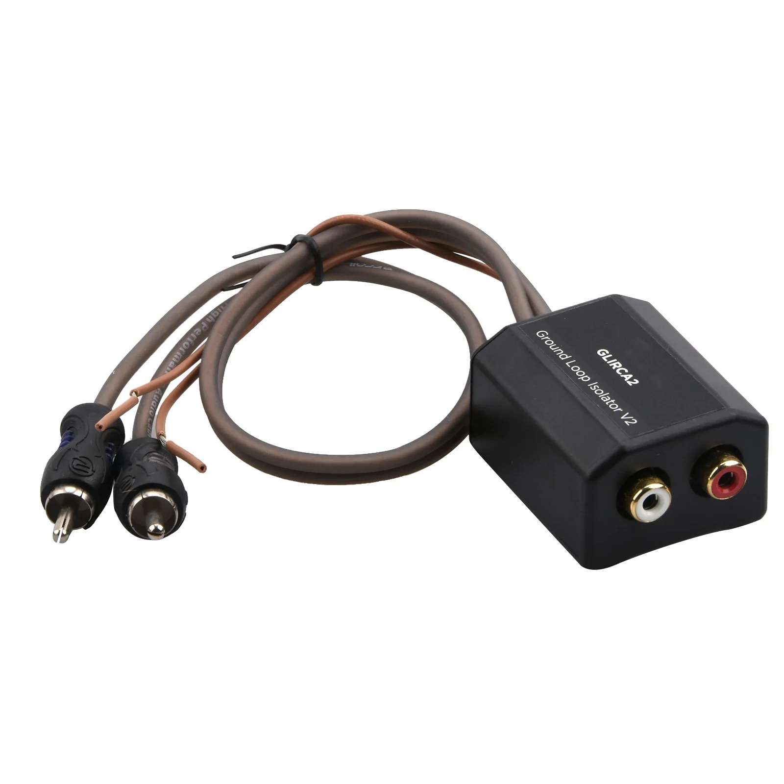 2-Channel RCA Stereo Ground Loop Isolator Designed For Audio Signals Eliminate Amplifier Noise Filter