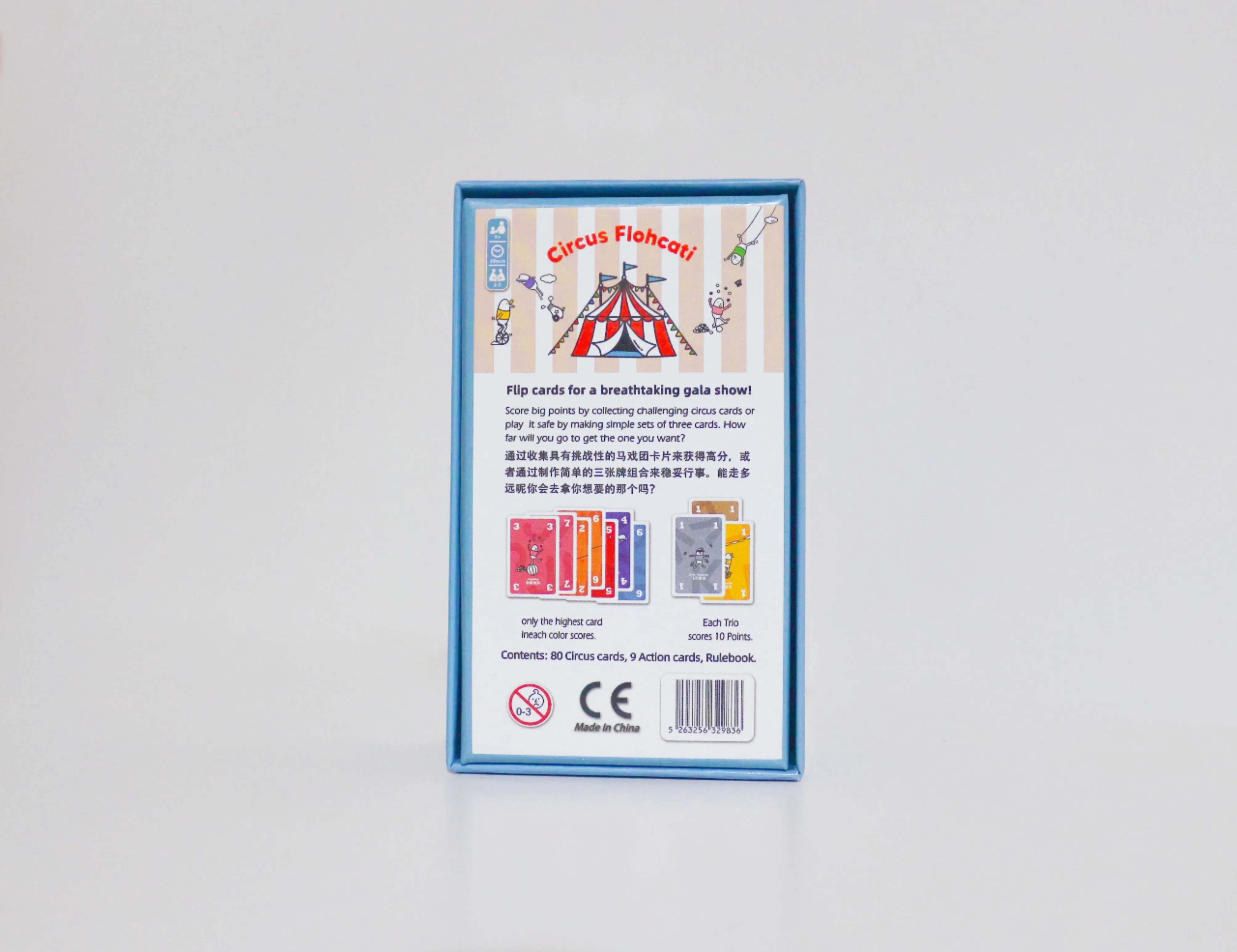 Circus Flohcati – A Push-Your-Luck Card Game of Flea Circus Fame! Fun Party & Family strategy Game Chinese and English