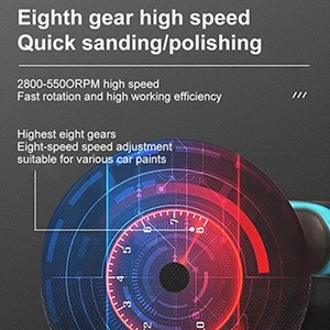 آلة تلميع السيارات الكهربائية اللاسلكية اللاسلكية ملمع إصلاح الصبح البولندية اللاسلكية ساندر 8 التروس 380 واط أفضل 8 مبيعات لآلة صنفرة السيارات الكهربائية - رقم 6