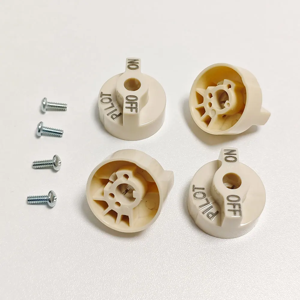 Temperature Control Knob Replacement of Robertshaw Thermostat 700-506 Gas Valve 1751-012 Beige Plastic Kitchen Accessories 4PCS