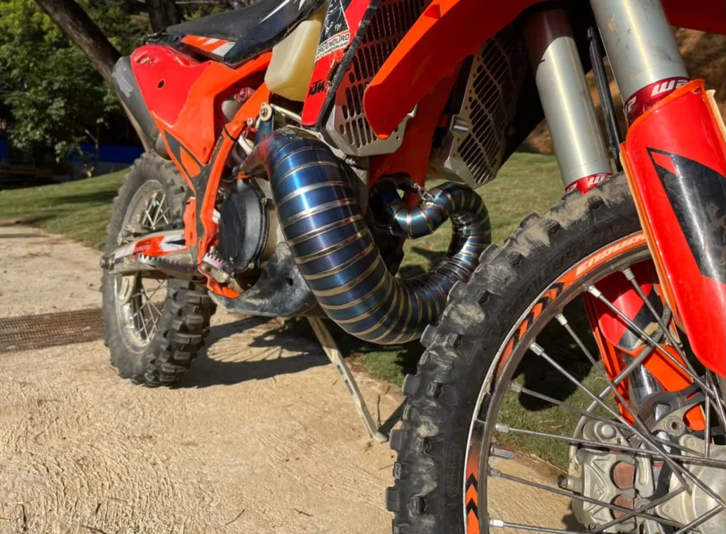 Exhaust Systems 2 Stroke Exhaust Pipe for KTM300 EXC 250XC 250SX  Titanium Alloy Front Link Pipe 2024+