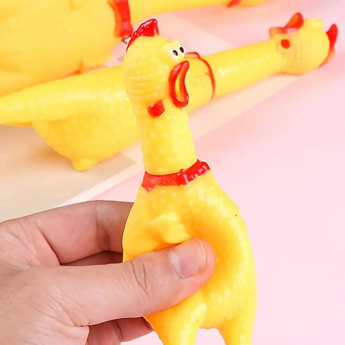 1pc-Dog Sounding Toy Small Size Screaming Chicken Pet Dog Toy Screaming Chicken/Releasing Chicken