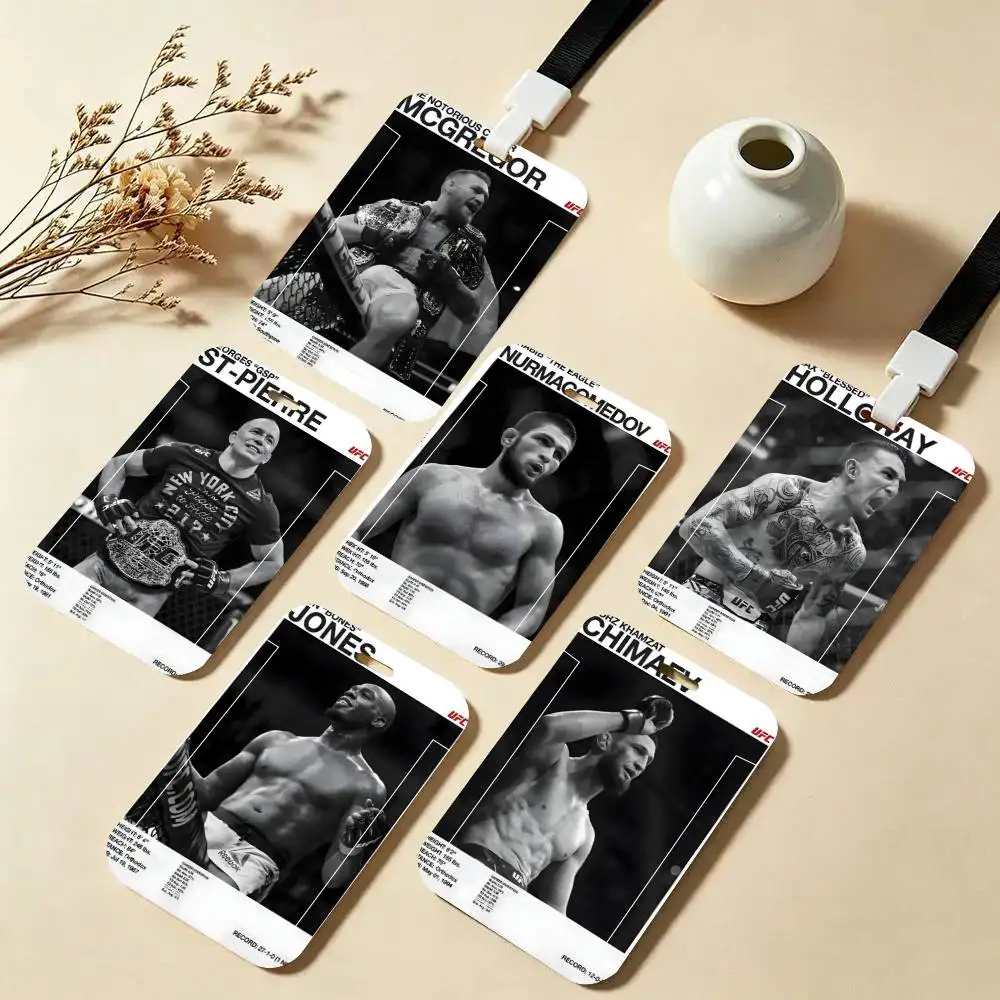 U-Ultimate Fighting Championship UFC Card Holder Neck Strap Pendant Door Badge Holder Lanyards Keychain Work Credential Case - view 2