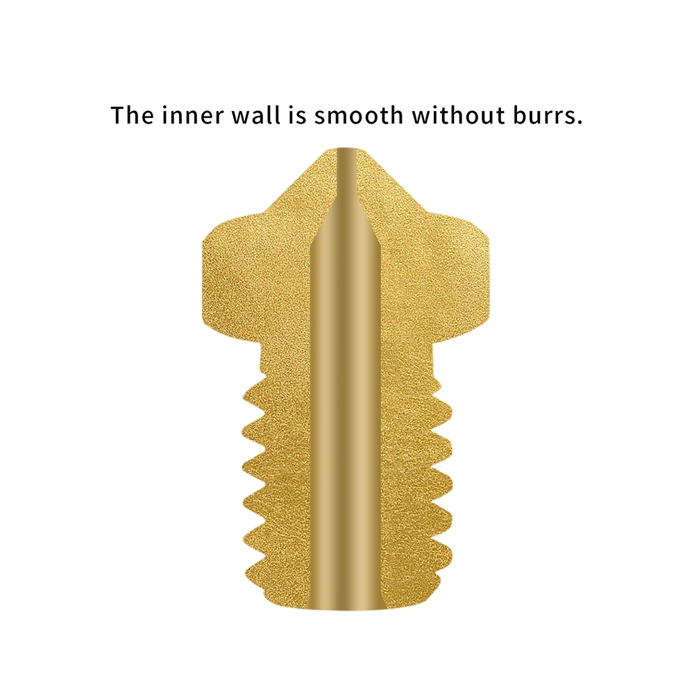 1/2PCS Upgrade E3D V6 Nozzle PTFE Coated Brass 0.2/0.3/0.4/0.5/0.6/0.8/1.0mm Non-stick Nozzle For 1.75mm Ender3 Pro CR10S Hotend