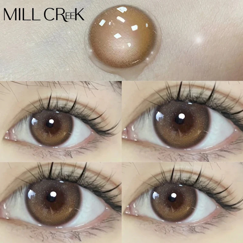 Colored Contact Lenses Myopia Lenses with Diopters Cosmetic Contact Lens Wholesale 100 pcs Yearly Eye Beautiful Pupil Makeup