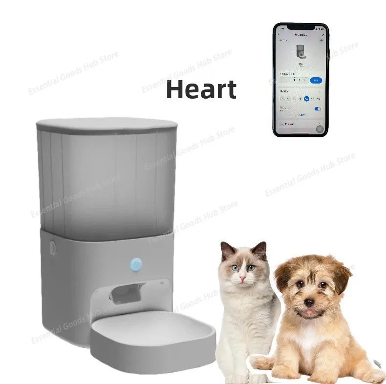 

Automatic Feeder for Dogs and Cats with Timed and Quantitative Feeding, Smart Food Dispenser with Remote Control