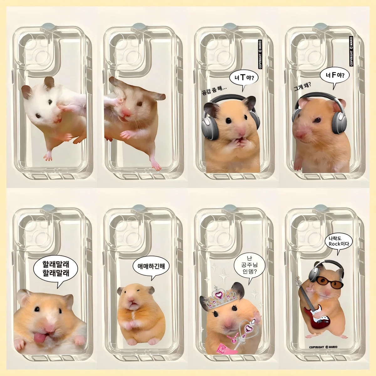 Cute Fuuny Hamster Phone Case for Xiaomi Mi 15T 15 14 13 12 11 10T 14T Poco M7 X6 F7 F5 F4 X7 NFC Lite GT Pro Ultra 4G 5G Clear