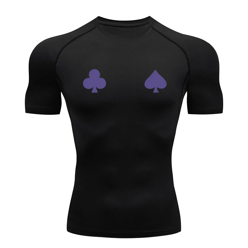 Graphic Athletic Quick Dry Tshirts for Men Gym Workout Running Compression Shirts Undershirts Baselayers Tees Tops Activewear