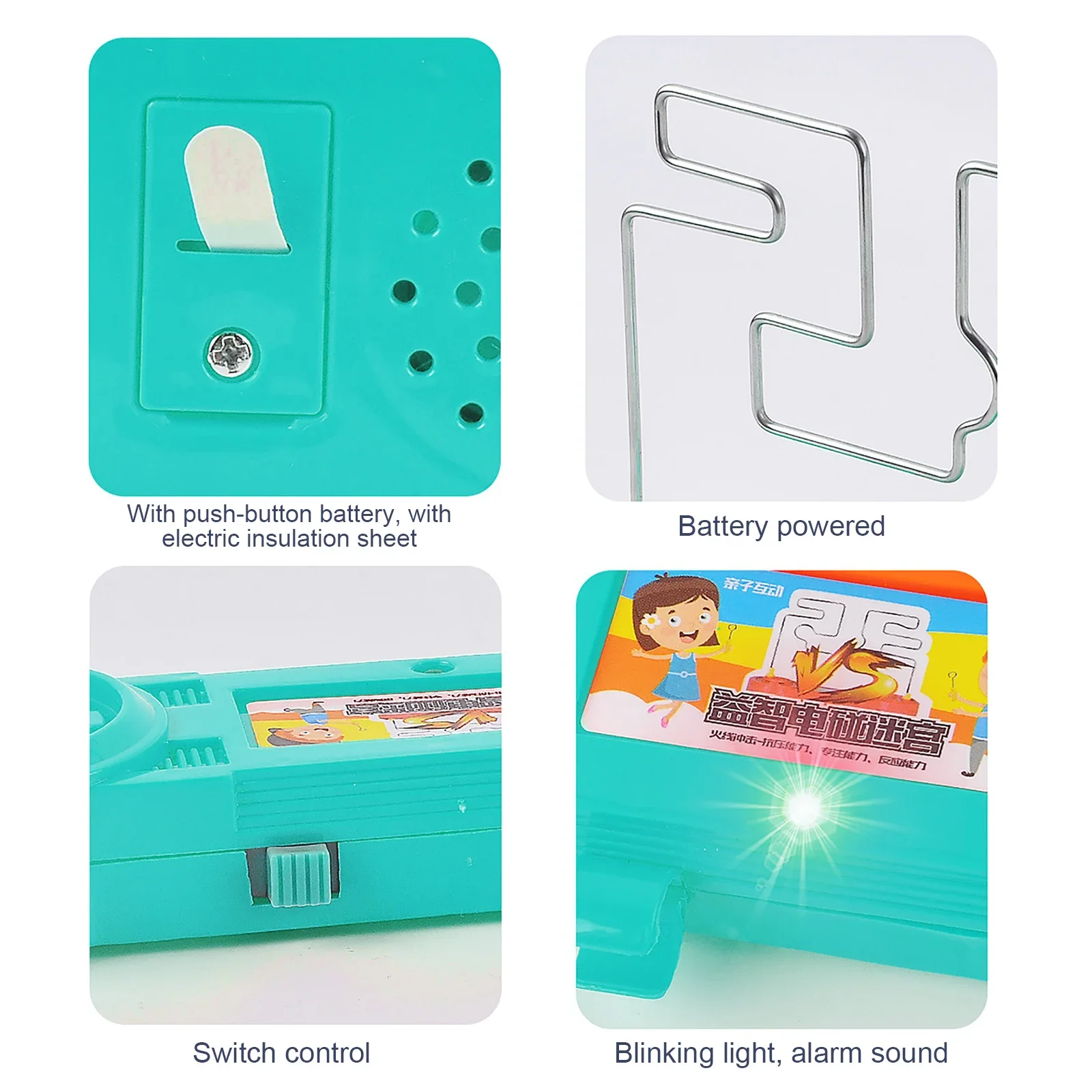 Maze Game, Educational Puzzle Toys Classic Collision Electric Shock Bump Circuit Maze Game Intellectual Development Toys for Kid