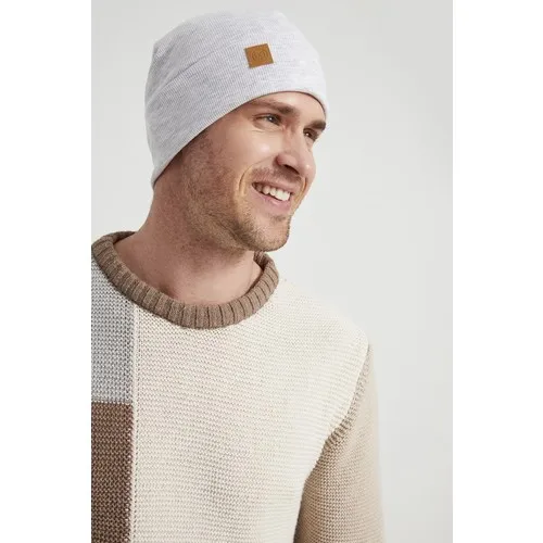 Butikgiz Male Young Melange Hat Beanie-Sports Casual Cotton Handmade Domestic Production Difference