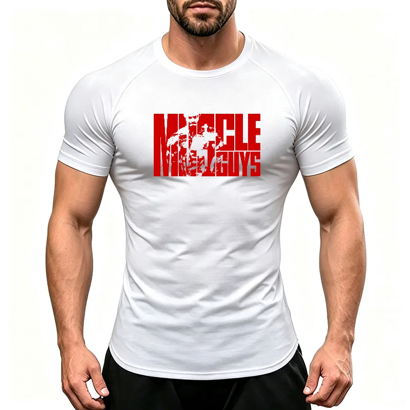 Mens Compression Running T-Shirts Quick Dry Moisture Wicking Muscle Fit Sports Performance Tee  Gym Fitness Training Breathable