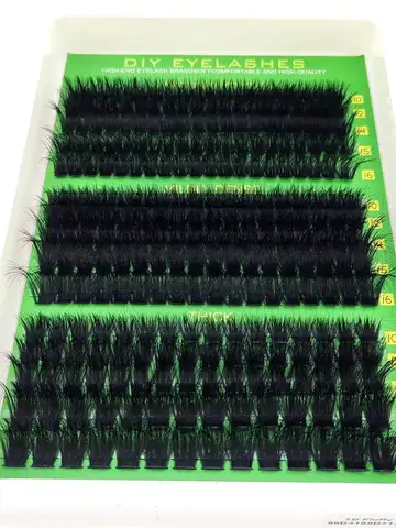 HBZGTLAD fluffy curled eyelashes 60D-200D natural style handmade eyelash bundle 5D mink eyelash clusters eyelash extensions fals