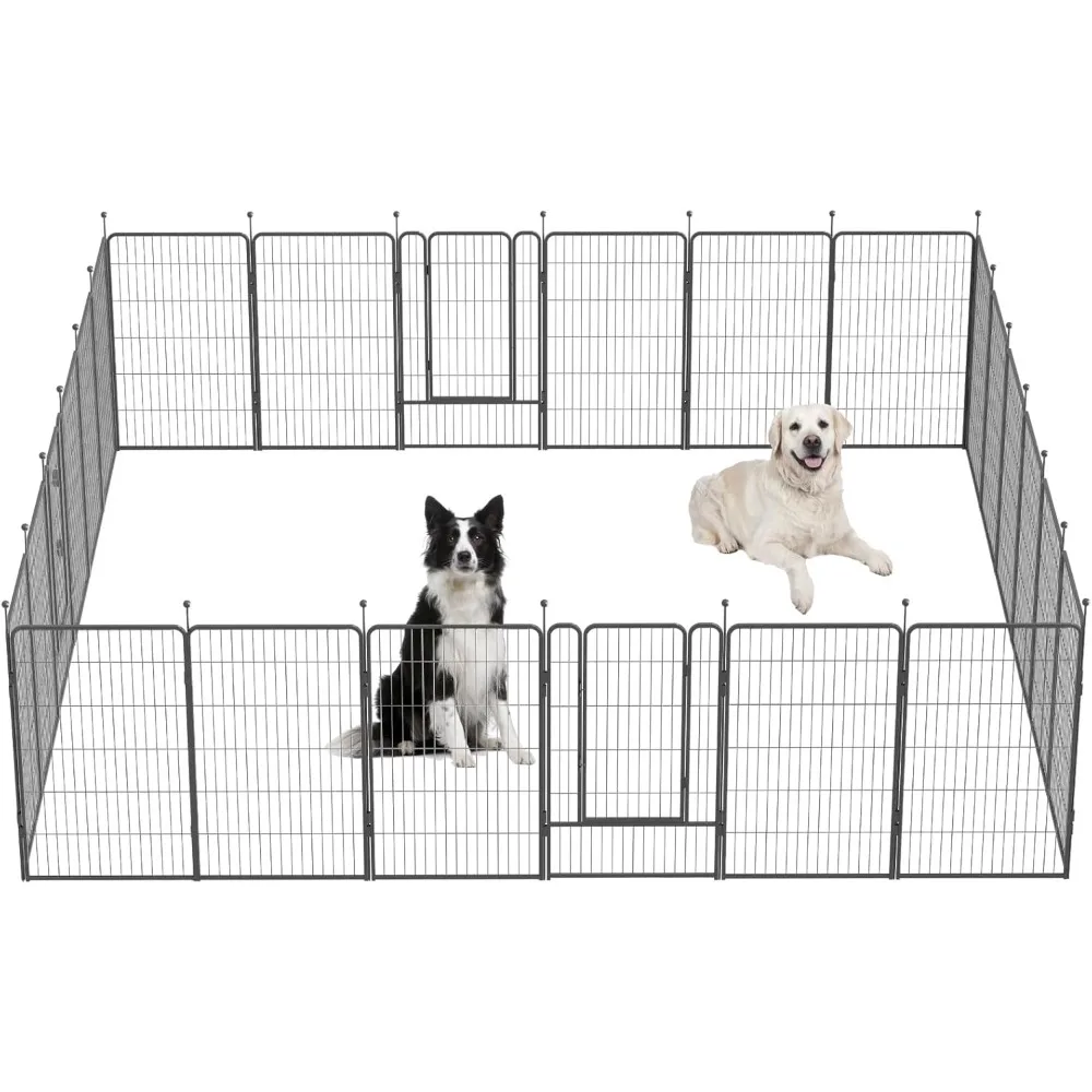 

Dog Playpen,32/40/45 Inch Height in Heavy Duty, Folding Indoor Outdoor Anti-Rust Dog Exercise Fence, Portable Pet Playpen