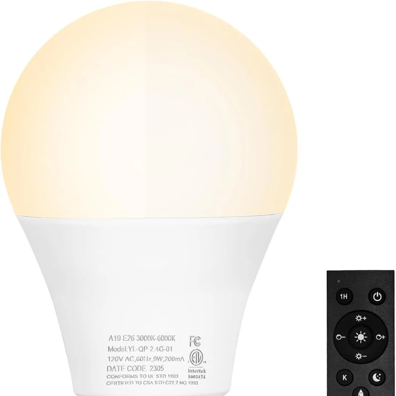 

Floor lamp special two-color ball bulb 433 remote control two-color dimming A60 bulb 2700-6000K 9W