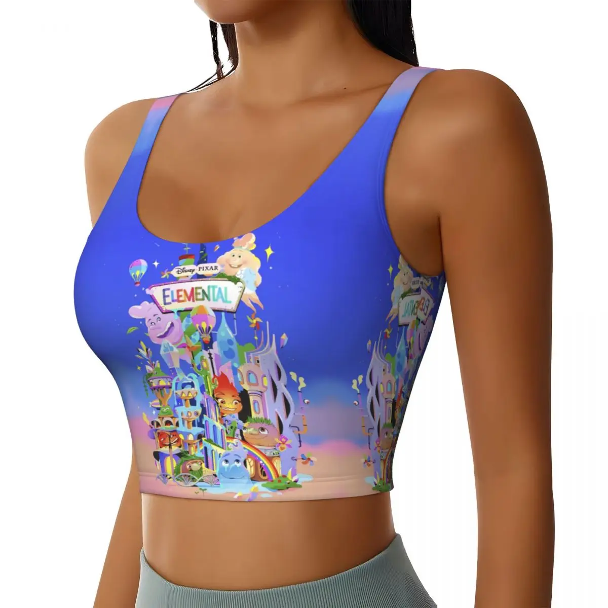 Custom Elemental Film Workout Crop Tank Tops Women Seamless Cinder Lumen Yoga Running Sports Bras