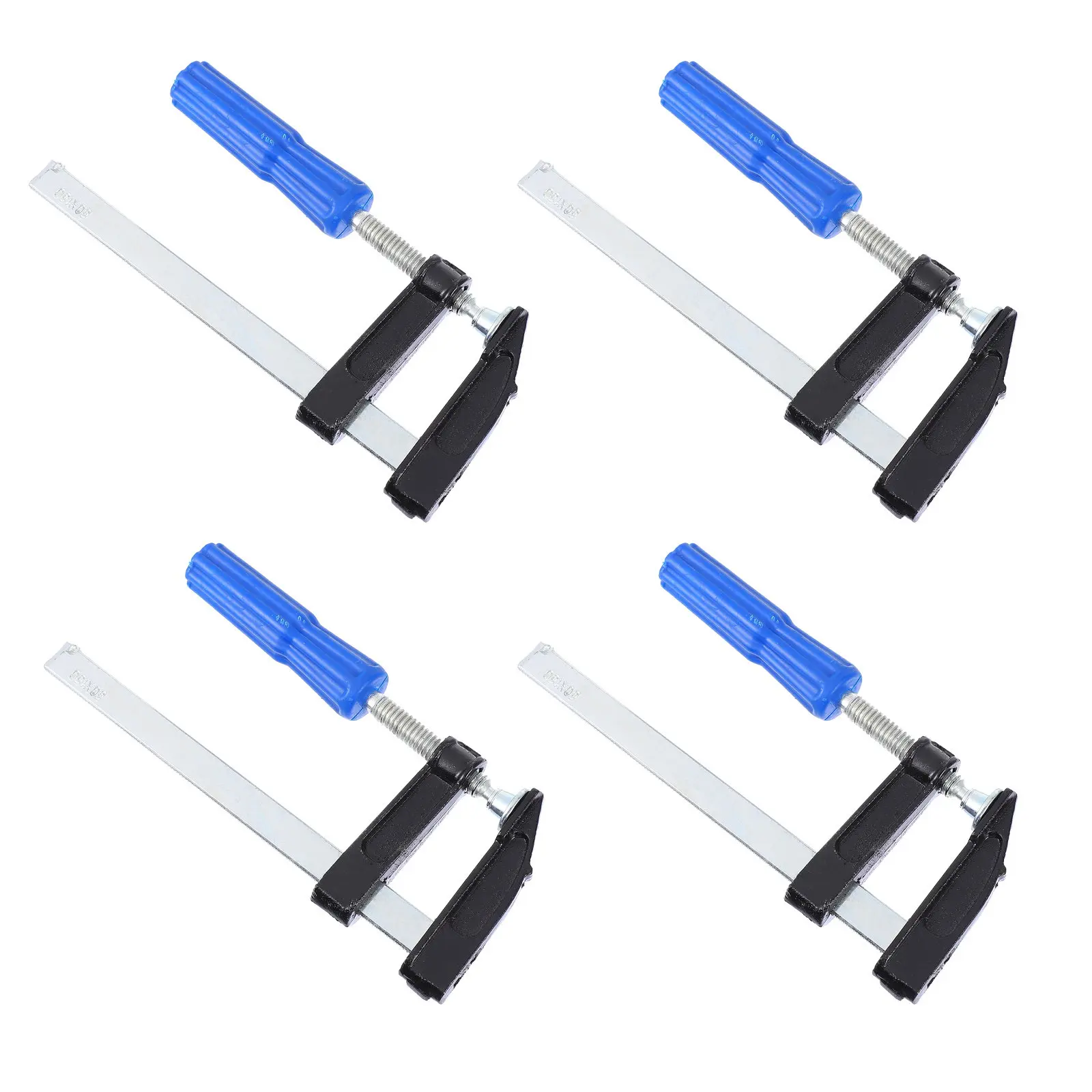 4Pcs Quick Release Woodworking Clamp Heavy Duty Fixing Tool with Non-Slip Handle Side Protection Pads for Carpentry Repair