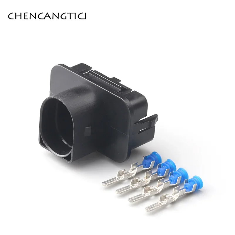 1 Set 4 Pin VW Auto Car Light Lamp Socket Automotive Waterproof Wire 3.5MM Female Male Connector Plug For Audi 1H0973734