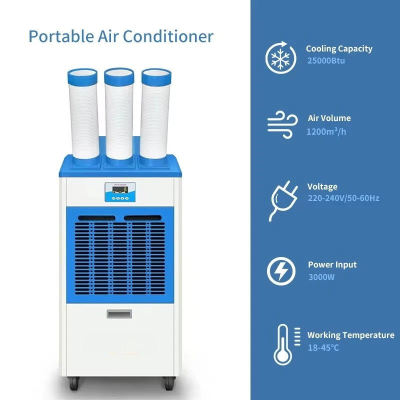 Industrial Strength 25000BTU Portable Industrial Commercial Air Conditioner Portable Air Conditioner Spot Air Conditioner